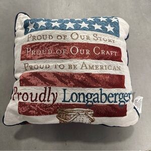 Longaberger Red and Blue Proudly Pillow